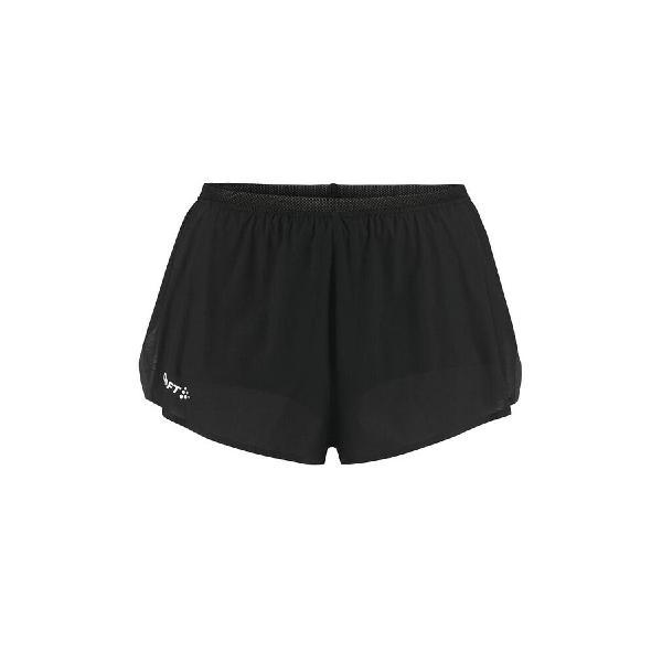 Foto van Craft Race Day Split hardloopbroek kort zwart dames