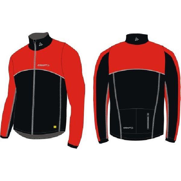 Foto van Craft Thermo Schaatsjack windstopper flatlock zwart/rood unisex M