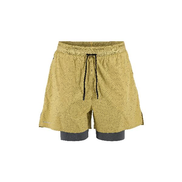 Foto van Craft hypervent 2-in-1 hardloopbroek heren khaki