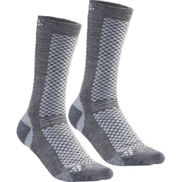 Foto van Craft warm mid sokken grijs 2-pack S