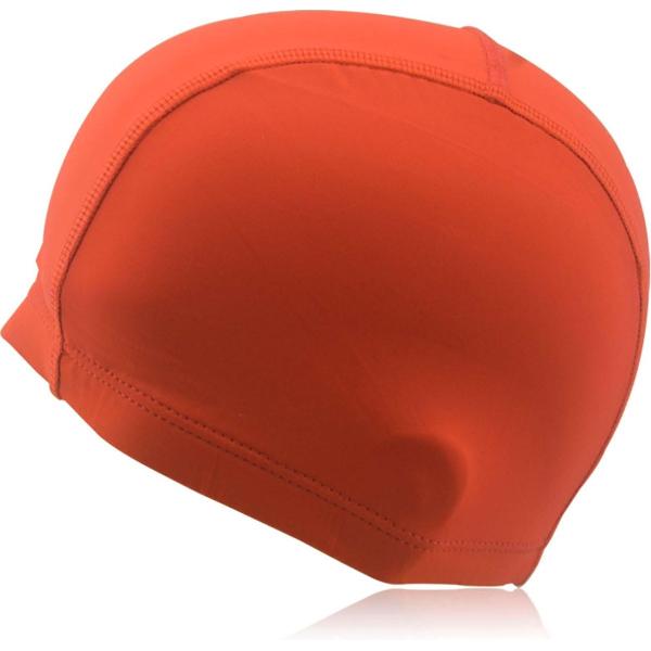 Foto van #DoYourSwimming - Badmuts voor volwassenen - »Guppy« - kwaliteitsstof - perfecte pasvorm en extra oorbescherming - oranje