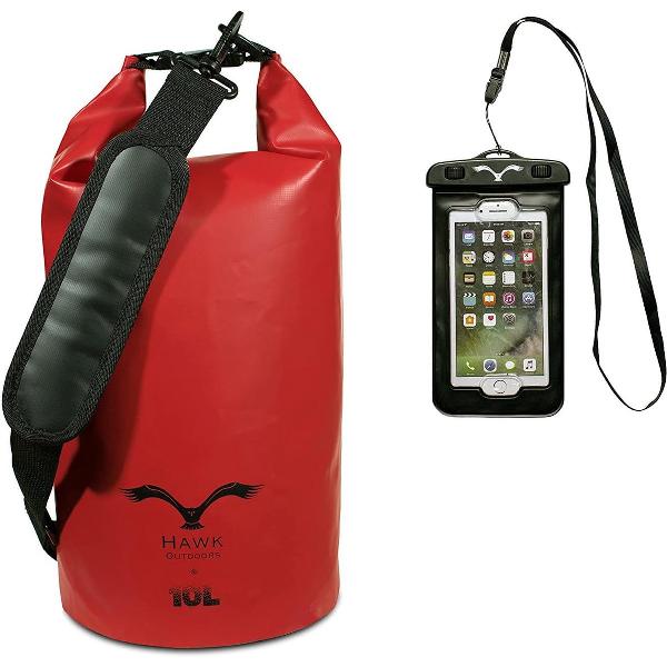 Foto van Dry Bag, waterdichte pakzak, met gewatteerde schouderriemen, inclusief waterdichte mobiele telefoonhoes, inhoud 30 l/20 l/10 l, voor kajakken