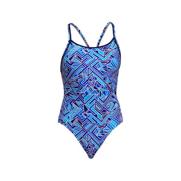 Foto van Funkita Blue Bits diamond back badpak dames 36