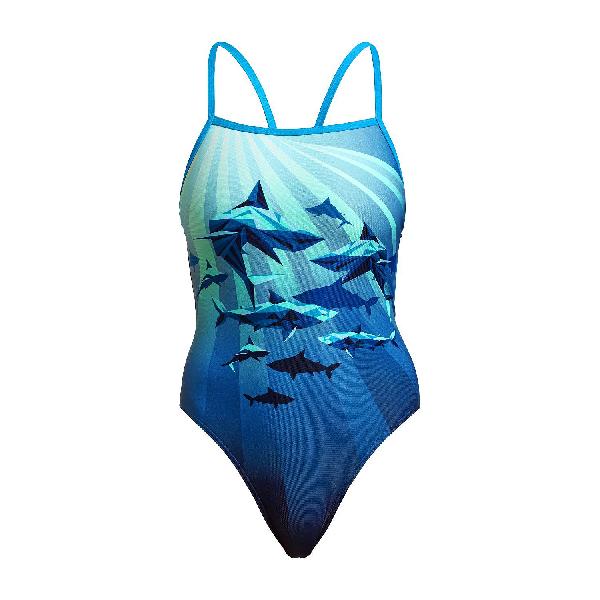 Foto van Funkita Shark Bay single strap badpak meisjes