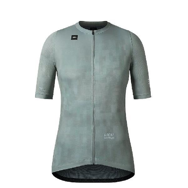 Foto van Gobik Stark fietsshirt korte mouw cedar check dames