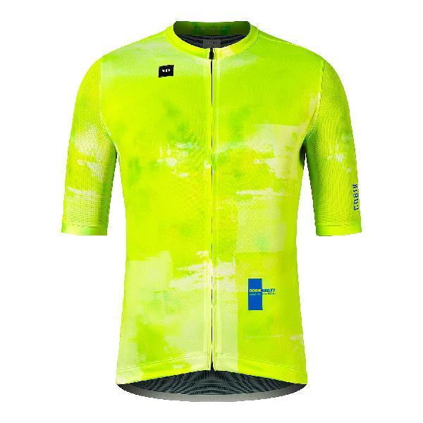 Foto van Gobik fietsshirt korte mouw stark citrus heren