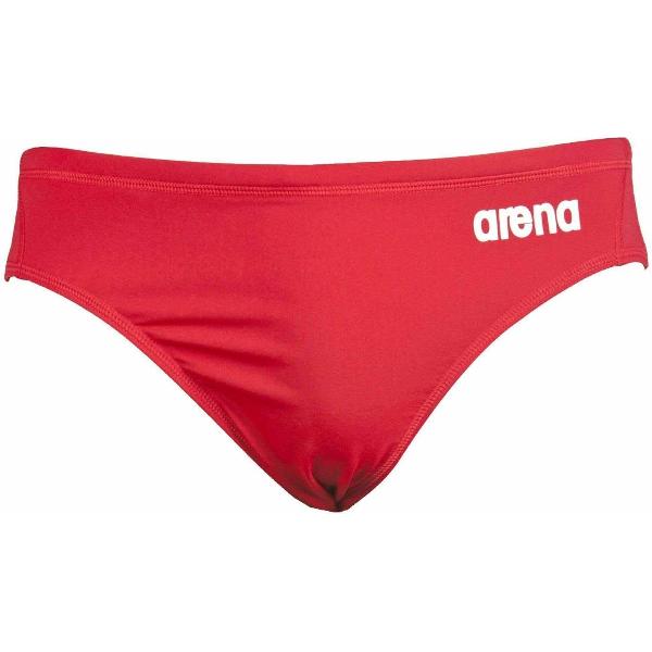 Foto van Heren Solid Waterpolo Brief Rood - Wit