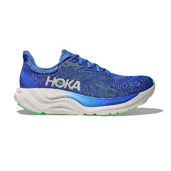 Foto van Hoka Arahi 8 hardloopschoenen Cobalt Blue/Neon Green heren