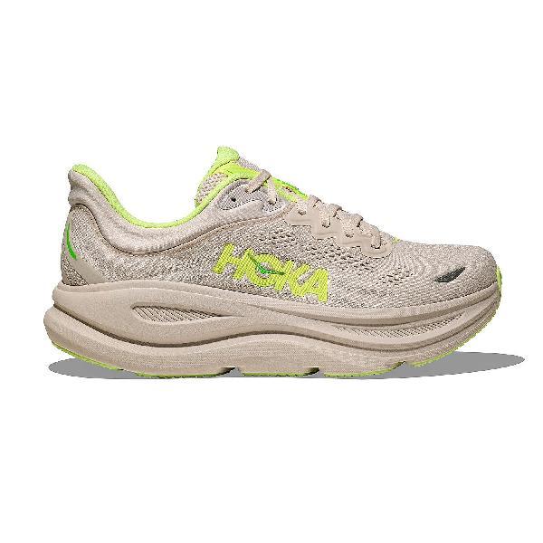 Foto van Hoka Bondi 9 hardloopschoenen Grout/Neon Yuzu heren