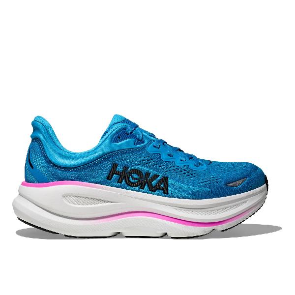 Foto van Hoka Bondi 9 hardloopschoenen Skyward Blue/Neon Fushia dames 38 2-3