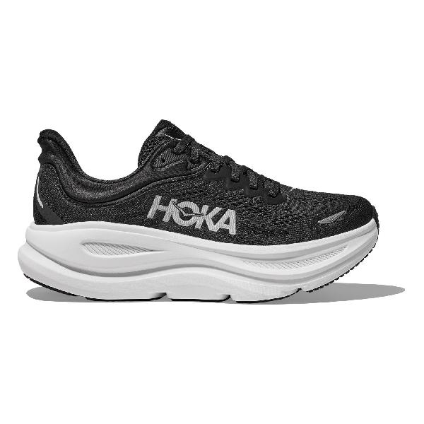 Foto van Hoka Bondi 9 hardloopschoenen zwart/wit heren 46