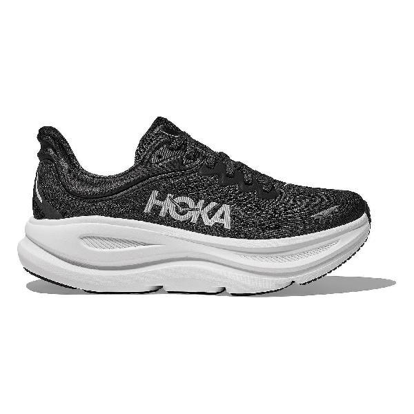 Foto van Hoka Bondi 9 wide hardloopschoenen zwart/wit heren