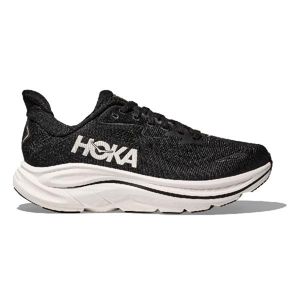 Foto van Hoka Clifton 10 hardloopschoenen Black/White Dames 40