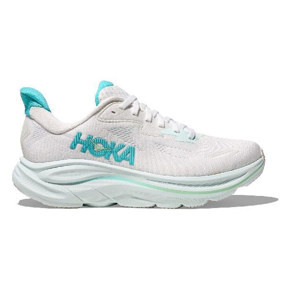 Foto van Hoka Clifton 10 hardloopschoenen White/Cielo Blue Dames 37 1-3