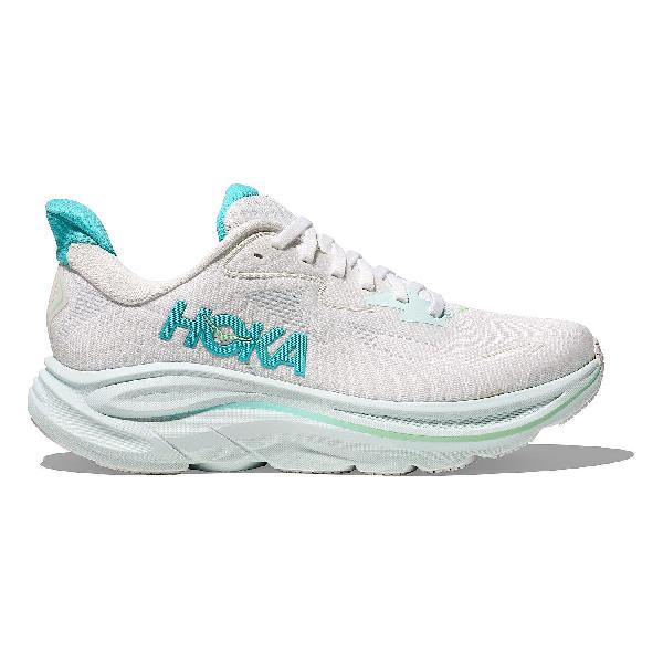 Foto van Hoka Clifton 10 hardloopschoenen White/Cielo Blue Dames