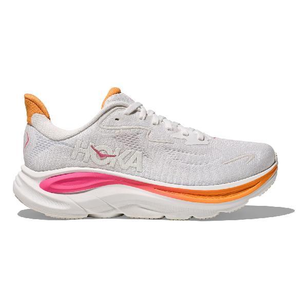 Foto van Hoka Clifton 10 hardloopschoenen White/Electric Rose dames 37 1-3