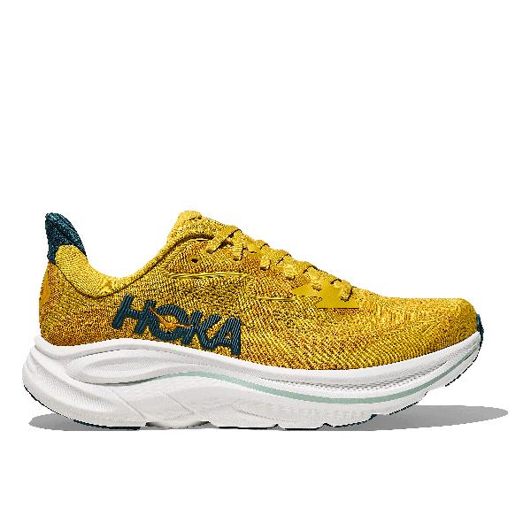 Foto van Hoka Clifton 10 hardloopschoenen Yellow gold/Tidal Wave Heren