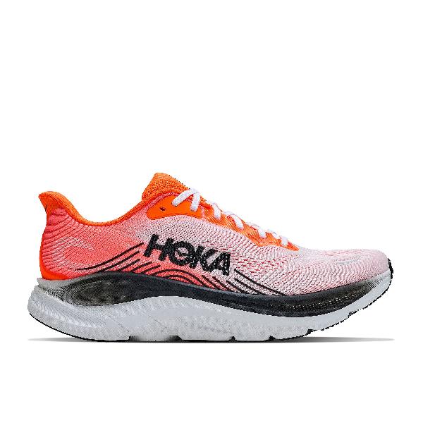 Foto van Hoka Clifton 11 wide hardloopschoenen neon tangerine/frost heren