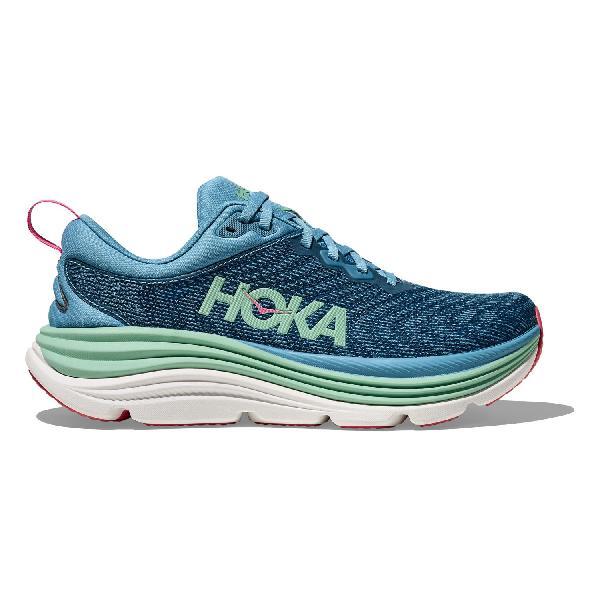 Foto van Hoka Gaviota 5 hardloopschoenen Alpine Blue/Jadeite dames 40 2-3