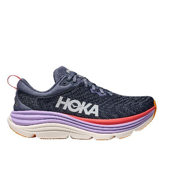 Foto van Hoka Gaviota 5 hardloopschoenen Anchor/Grapefruit dames 40