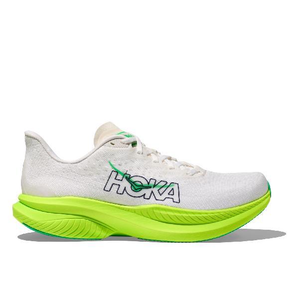 Foto van Hoka Mach 6 hardloopschoenen White/Neon Lime Heren 43 1-3