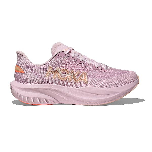 Foto van Hoka Mach 7 hardloopschoenen Lilac Cream/Tangerine Glow dames