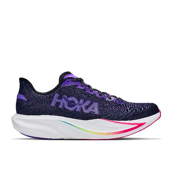 Foto van Hoka Mach 7 hardloopschoenen carbon black/cosmic purple heren