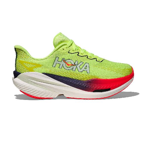 Foto van Hoka Mach X 3 hardloopschoenen Neon Yuzu/Squid Ink dames