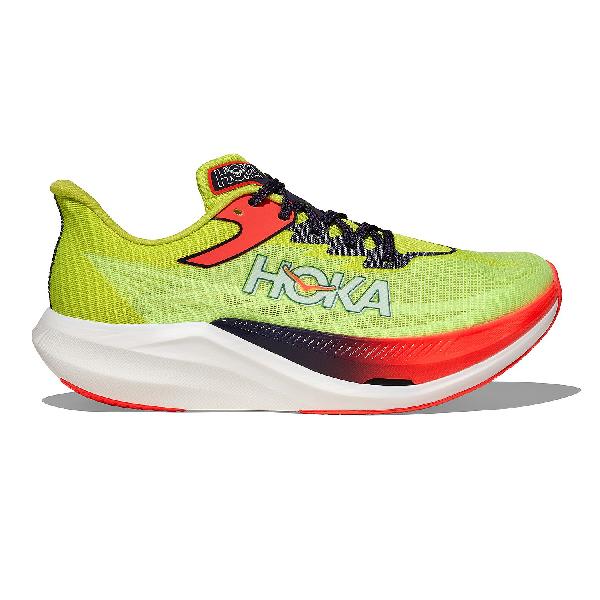 Foto van Hoka Rocket X 3 hardloopschoenen Neon Yuzu/Squid Ink unisex