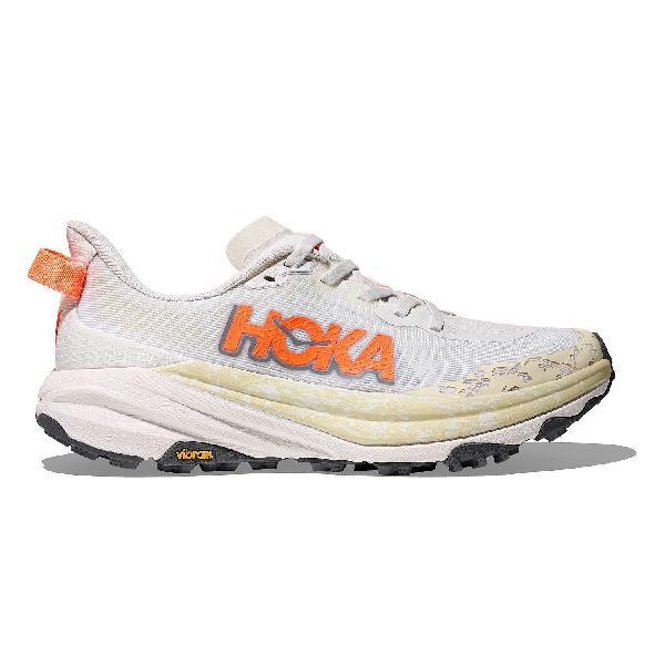 Foto van Hoka Speedgoat 6 hardloopschoenen White/Neon Tangerine dames