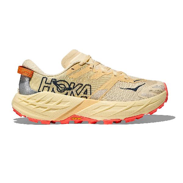 Foto van Hoka Speedgoat 7 hardloopschoenen Vintage Yellow/Neon Flame dames