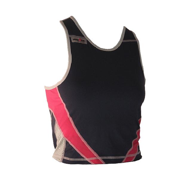 Foto van Ironman tri top mouwloos extreme blauw/roze dames