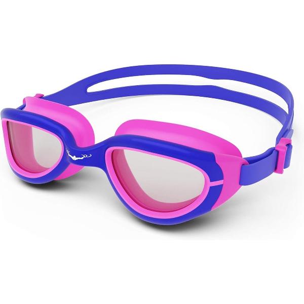 Foto van Kinder Zwembril JR — Zwembril Zwemmen voor Jongens en Meisjes — UV Bescherming Anti-Condens Lekvrij met Aquatische Motieven swimming glasses