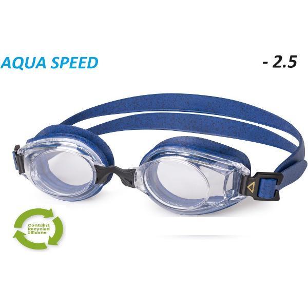 Foto van LUMINA Zwembril op sterkte - heldere glazen negatieve sterkte - 2.5 - met geryclede siliconen