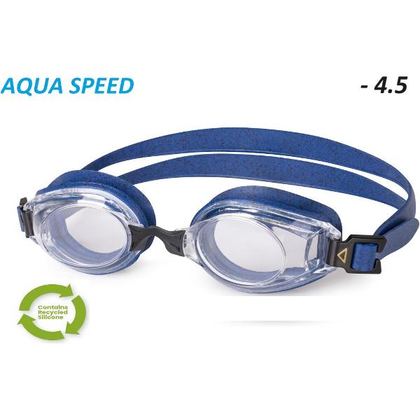 Foto van LUMINA Zwembril op sterkte - heldere glazen negatieve sterkte - 4.5 - met geryclede siliconen