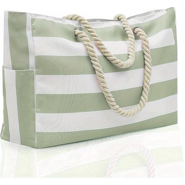 Foto van Livano Grote Ibiza Strandtas XL- Campingtas - Zwemtas - Weekendtas - Groen