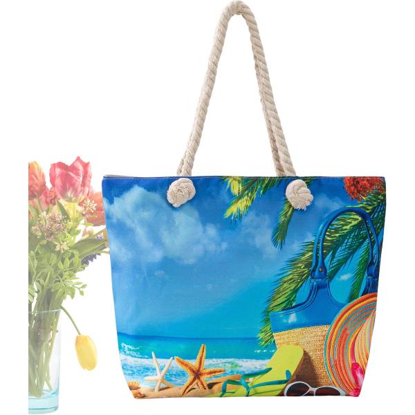 Foto van Livano Grote Ibiza Strandtas XL- Campingtas - Zwemtas - Weekendtas - Schouderband