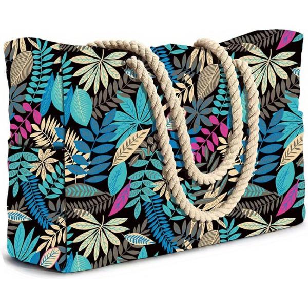 Foto van Livano Grote Ibiza Strandtas XL- Campingtas - Zwemtas - Weekendtas - Waterbestendig - Veelkleurig