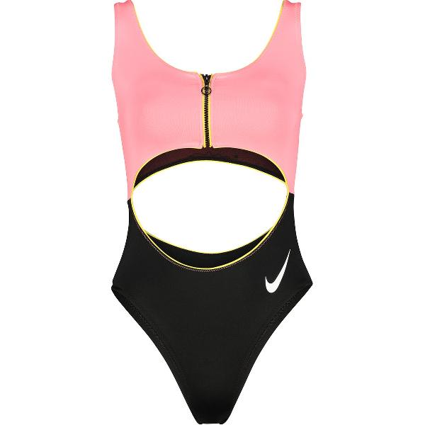 Foto van Nike Swim Colorblock Cutout Badpak Sneldrogend, platte naden, ondoorzichtig dankzij de voering