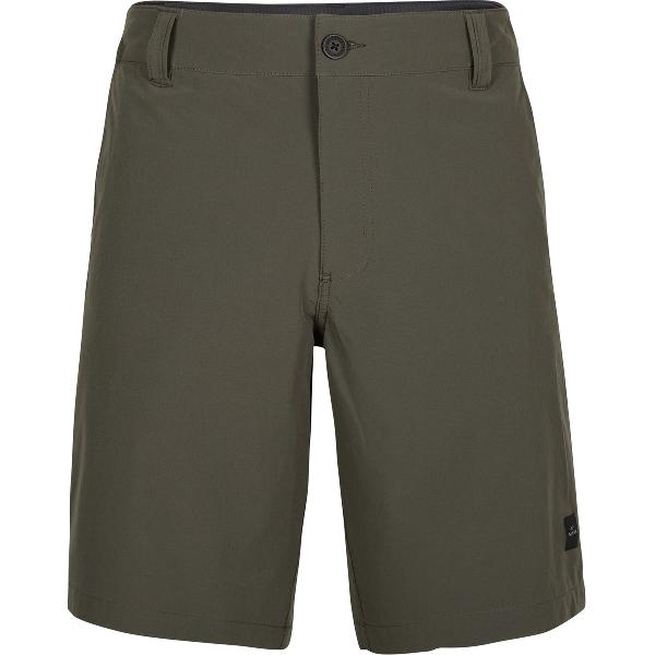 Foto van O'Neill Shorts Men HYBRID CHINO SHORTS Military Green 33 - Military Green 50% Polyester, 42% Recycled Polyester (Repreve), 8% Elastane Chino 4