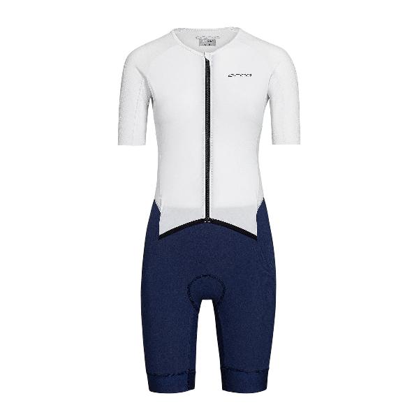 Foto van Orca Athlex Aero Race Suit V2 korte mouw dames wit/blauw
