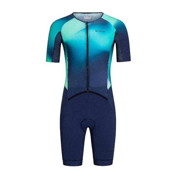 Foto van Orca Athlex Aero Race Suit V2 korte mouw heren blauw/groen