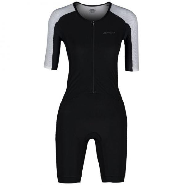 Foto van Orca Athlex Aero race trisuit korte mouw zwart/wit dames L