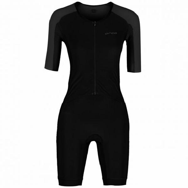 Foto van Orca Athlex Aero race trisuit korte mouw zwart/zilver dames L
