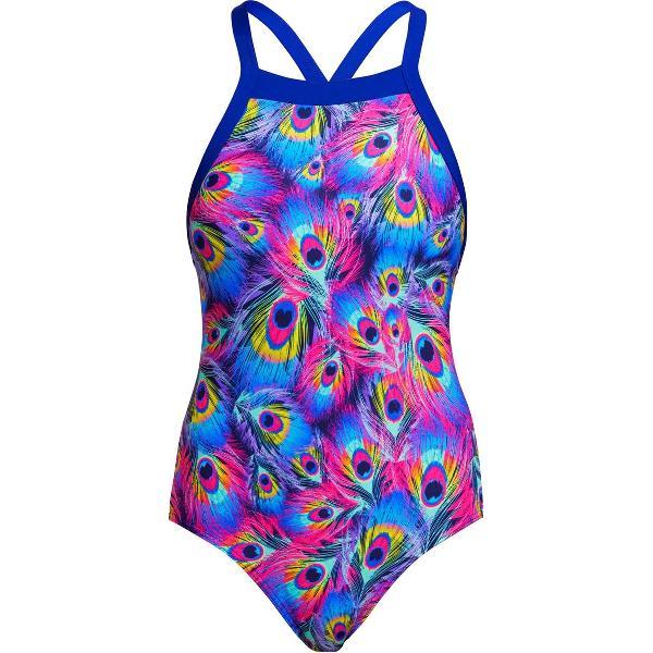 Foto van Peacock Paradise Sky Hi One Piece - Dames | Funkita