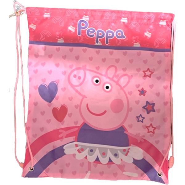 Foto van Peppa Pig roze gymtas - 44 x 37 cm