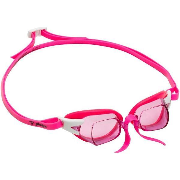 Foto van Phelps Chronos - Zwembril - Volwassenen - Pink Lens - Roze/Wit
