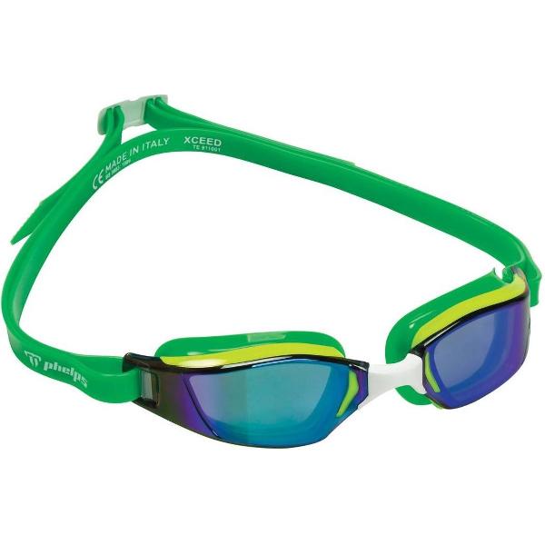 Foto van Phelps Xceed - Zwembril - Volwassenen - Green Titanium Mirrored Lens - Geel/Groen
