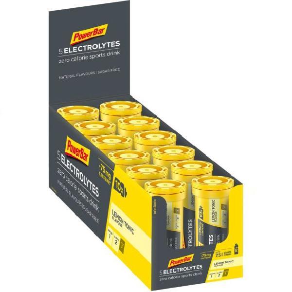 Foto van Powerbar Electrolyte tabs 12 x 10 tabletten citroen tonic