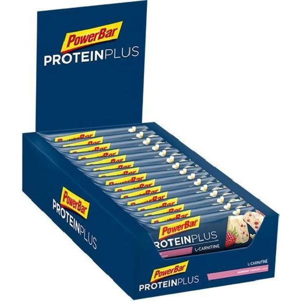 Foto van Powerbar Protein plus L-Carnitine bar framboos yoghurt 30 x 35 gram